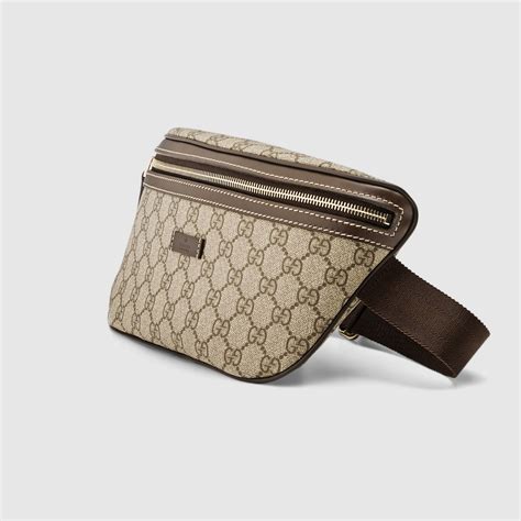 gucci supreme canvas belt|Gucci supreme belt bag size.